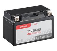 Accurat Sport AGM YTZ10-BS Motorradbatterie 9Ah 12V (DIN 50615) ETZ10-BS YTX7A-BS