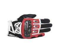 Alpinestars SMX-2 Air Carbon V2 Motorrad Handschuhe, schwarz-weiss-rot, Größe XL für Männer