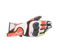 Alpinestars SP-2 V3 Handschuh weiß / rot-fluo / schwarz L