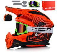 Motorradhelm Enduro Quad Helm | LS2 MX708 FAST II | Offroad ATV +Crossbrille
