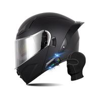 Motorradhelm Klapphelm mit Bluetooth, ECE Zertifiziert Integralhelm mit Doppelvisier, mit Eingebautem Mikrofon für Automatische Reaktion, für Erwachsene Frauen Männer (21.6-24.4in)