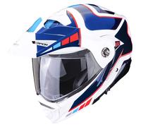 Motorradhelm SCORPION ADX-2 CAMINO perlweiß-blau-rot Ausverkauf XS