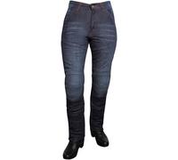 Motorradhose ROLEFF "Aramid Damen-Motorradjeans" Gr. 26, blau (jeansblau, ro185), Hosen, Damen, 26, N-Gr, Obermaterial: 100% Baumwolle. Innenfutter: 100% Aramid, mit Knie- und Hüftpolsterung (27908432