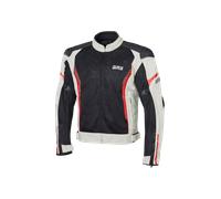GMS Samu Mesh Motorrad Textiljacke, schwarz-grau-rot, Größe 3XL für Männer