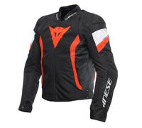 Dainese Avro 5 2.0 Motorrad Textiljacke, schwarz-weiss-rot, Größe 54 für Männer