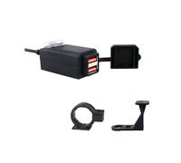Motorradlenker QC 3.0 Dual USB 9V-12V Ladegerät Motorrad Wasserdichtes Ladegerät Adapterbuchse mit Schalter