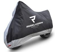 REBELHORN Cover II Motorradabdeckung | Strapazierfähiges Polyester | Zwei Löcher zur Anti-Diebstahl-Kette | Figurbetonte Passform | Elastische Gummi und EIN Verschluss unten