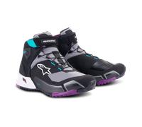 Motorradschuhe Alpinestars CR-X Drystar Plom Tea Damen Schwarz/Grau/Pflaume/Blaugrün41 Schwarz,Grau,Pflaume,Blaugrün