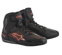 Motorradschuhe Alpinestars Faster 3 RideKnit Shoes black red fluo, 42.5 EU 42.5 EU black/red/flou