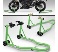 Bituxx Motorradständer SET hinten & vorn Montageständer Transportständer Grün