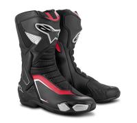 Alpinestars SMX-6 V3 Motorrad Stiefel, schwarz/silber/rot, 46