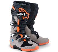 Motorradstiefel Alpinestars Tech 7 Enduro Schwarz-Dunkelgrau-Neonorange 52
