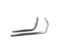 Motorräder Auspuff Schalldämpfer Für Kawasaki Für EN800 Für VN800 Für Vulcan S 800 Für VN400 Motorradauspuff Komplettsystem Slash Cut Halldämpferrohr Dual Halldämpfer Drag Pipe(Schwarz)