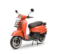 Motorroller Retro Roller Luna Feuerrot 50ccm 25 kmh Mofa Scooter Euro 5