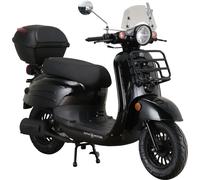 Motorroller ALPHA MOTORS "Adria" schwarz Motorroller inkl. Windschild und Topcase (19771251-0)