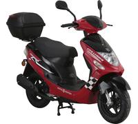 Motorroller ALPHA MOTORS "CityLeader" Motorroller inkl. Topcase Einheitsgröße rot Einheitsgröße rot