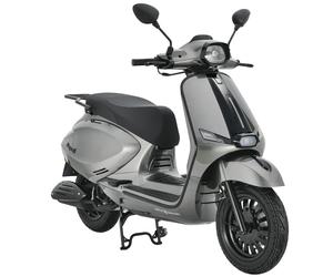 Motorroller ALPHA MOTORS "Napoli 125 ccm 85 km/h EURO 5+ (mit/ohne Topcase)", silber (silberfarben, schwarz, schwarz), Motorroller, ohne Topcase, 85 km/h, B:72cm H:117cm L:182cm (94356327-0) silberfar