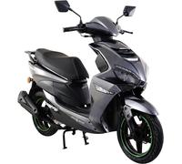 Motorroller ALPHA MOTORS "Powermax 50 ccm 45 kmh EURO 5 (mit/ohne Topcase)", grau (dunkelgrau, schwarz), Motorroller, ohne Topcase, 45 km/h, B:64cm H:108cm L:178cm (39767104-0) dunkelgrau, schwarz