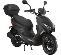 Alpha Motors Mofaroller Speedstar FI 50 ccm 25 km/h EURO 5 mattschwarz inkl. Topcase
