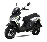 Motorroller Cross 2.0 50ccm, 25 kmh, weiss gruen, GT Union