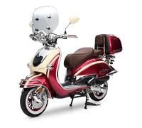 Motorroller EasyCruiser Artemis Rot/Beige metallic 50ccm Euro 5 Retro Roller (25 km/h)