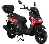 Motorroller GT UNION "Cross 2.0 125", rot (rot, schwarz), Motorroller, 85 km/h, Luftgekühlter Motor, B:75cm H:115cm L:204cm (96679913-0) rot, schwarz