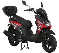 Motorroller GT UNION "Cross 2.0 25", rot (rot, schwarz), Motorroller, 25 km/h, Luftgekühlter Motor, B:83cm H:112cm L:192cm (94209961-0) rot, schwarz
