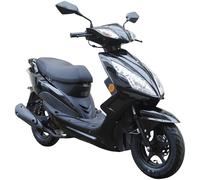 Motorroller GT UNION "GT3 25", schwarz (schwarz, schwarz), Motorroller, 25 km/h, Luftgekühlter Motor, B:68cm H:105cm L:183cm, Topseller (51786408-0) schwarz, schwarz