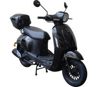 Motorroller GT UNION "Massimo 45", schwarz (schwarz, schwarz), Motorroller, mit Topcase, 45 km/h, Luftgekühlter Motor, B:67cm H:115cm L:189cm (99954963-0) schwarz, schwarz