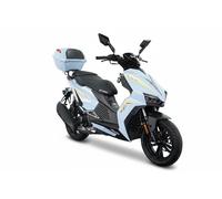 Motorroller GT UNION "Matador A7, 50 ccm, 25 km/h", blau (oceanblau, schwarz), Motorroller, mit Topcase, 25 km/h, B:74,4cm H:110cm L:190,7cm (57780056-0) oceanblau, schwarz