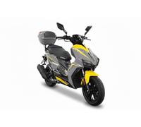 Motorroller GT UNION "Matador A7, 50 ccm, 25 km/h", gelb (grau, gelb, schwarz), Motorroller, mit Topcase, 25 km/h, B:74,4cm H:110cm L:190,7cm (77898066-0) grau, gelb, schwarz
