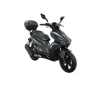 Motorroller GT UNION "Matador A7, 50 ccm, 25 km/h", schwarz (mattschwarz, schwarz), Motorroller, mit Topcase, 25 km/h, B:74,4cm H:110cm L:190,7cm (19320753-0) mattschwarz, schwarz