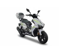 Motorroller GT UNION "Matador A7, 50 ccm, 25 km/h", weiß (grau, grün, schwarz), Motorroller, mit Topcase, 25 km/h, B:74,4cm H:110cm L:190,7cm (64070155-0) grau, grün, schwarz