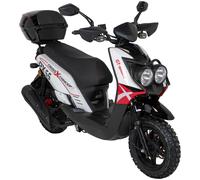 Motorroller GT UNION "PX55 Cross Conzept 125", rot (weiß, rot, schwarz, schwarz), Motorroller, 85 km/h, Luftgekühlter Motor, B:75cm H:115cm L:204cm (71166843-0) weiß, rot, schwarz, schwarz