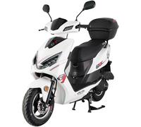 Motorroller GT UNION "Sonic X 45", weiß, schwarz, Motorroller, mit Topcase, 45 km/h, Luftgekühlter Motor, B:68cm H:105cm L:183cm (96899436-0) weiß, schwarz