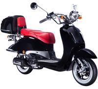 Motorroller GT UNION "Strada 125", schwarz, rot, Motorroller, 85 km/h, Luftgekühlter Motor, B:88cm H:111cm L:188cm (86357465-0) schwarz, rot