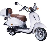 Motorroller GT UNION "Strada 125", weiß, braun, Motorroller, 85 km/h, Luftgekühlter Motor, B:88cm H:111cm L:188cm (21104748-0) weiß, braun