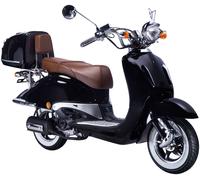 Motorroller GT UNION "Strada 25", schwarz, braun, Motorroller, 25 km/h, Luftgekühlter Motor, B:88cm H:111cm L:189cm (84043713-0) schwarz, braun