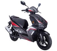 Motorroller GT UNION "Striker 125", schwarz (schwarz, schwarz), Motorroller, 85 km/h, Luftgekühlter Motor, B:72cm H:117cm L:188cm (90438465-0) schwarz, schwarz