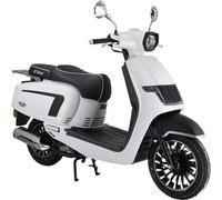 Motorroller GT UNION "Venis 45 (mit/ohne Topcase)", weiß (perlweiß, matt, schwarz), Motorroller, ohne Topcase, 45 km/h, mit USB-Anschluss, B:70,5cm H:125,7cm L:182cm (32781318-0) perlweiß, matt, schwa