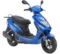 Motorroller LUXXON "ECO (45km/h), 50 ccm, City-Roller, EFI", blau, Motorroller, ohne Topcase, 45 km/h, Euro 5, Kraftstoffeinspritzung (EFI), Lenkerschloss, Cityroller, 3 PS, B:66cm H:111cm L:173,5cm,