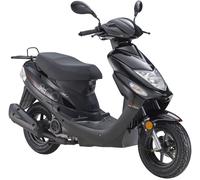 Motorroller LUXXON "ECO (45km/h), 50 ccm, City-Roller, EFI", schwarz, Motorroller, ohne Topcase, 45 km/h, Euro 5, Kraftstoffeinspritzung (EFI), Lenkerschloss, Cityroller, 3 PS, B:66cm H:111cm L:173,5c