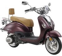 Motorroller LUXXON "LuXXon Cruiser Motorroller (80 km/h), 125 ccm", coffee, Motorroller, ohne Topcase, 80 km/h, B:88cm H:109cm L:187,5cm (79382657-0) coffee