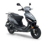 Motorroller LUXXON "LuXXon Prime 2", grau, schwarz, Motorroller, 45 km/h, 10 Zoll, Automatik, Benzinbetrieben, 1 Zylinder, 4-Takt, Roller, B:65,5cm H:110cm L:175cm, Topseller (82569427-0) grau, schwar