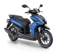 Motorroller LUXXON "MaXXity 2 125, E5+, grau", blau (blau, schwarz), Motorroller, ohne Topcase ohne Windschild, 85 km/h, USB zum Laden externer Geräte (5V), B:67,5cm H:110cm L:196cm (68081514-0) blau,