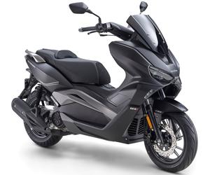 Motorroller LUXXON "Silvermax 125 (85 km/h), E5+, Maxi-Scooter, matt-anthrazit", schwarz (matt, anthrazit), Motorroller, ohne Topcase, 85 km/h, Euro 5+, Windschild, CBS, USB-Anschluss, Maxi-Scooter, K