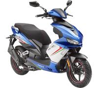 Motorroller PRIKE "PRIKE P19 50 Sport, E5 (45km/h)", blau (blau, schwarz), Motorroller, ohne Topcase, 45 km/h, Kraftstoffeinspritzung (EFI), 12" Bereifung, LED Beleuchtung, 3,1 PS, B:69cm H:113cm L:18