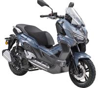 Motorroller PRIKE "PRIKE XDV 125, E5+, Adventure, ADV Roller", blau (blau, schwarz), Motorroller, ohne Topcase, 95 km/h, ABS, Windschutz, Heizgriffe, USB, EFI, digitales Display, B:78cm H:127cm L:196c
