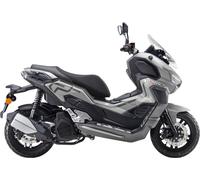 Motorroller PRIKE "PRIKE XDV 125, E5+, Adventure, ADV Roller", grau (grau, schwarz), Motorroller & Mofas, ohne Topcase, 95 km/h, ABS, Windschutz, Heizgriffe, USB, EFI, digitales Display, B:78cm H:127c