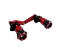 Motorspoiler Bauchwanne Modifizierter Motorrad-Auspuffrohr-Fallschutzball Passend für Yamaha XMAX300 X Max 300 Xmax 250 NMAX155/125 Anti-Drop-Zubehör Motorrad Motorschutz(Red)